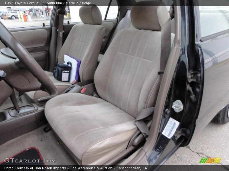 Satin Black Metallic / Beige 1997 Toyota Corolla CE