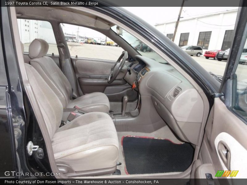 Satin Black Metallic / Beige 1997 Toyota Corolla CE