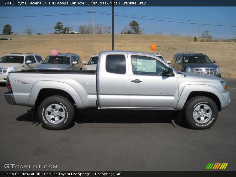 Silver Streak Mica / Graphite Gray 2011 Toyota Tacoma V6 TRD Access Cab 4x4