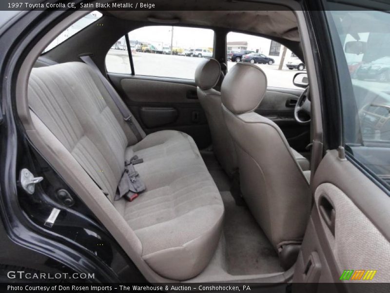 Satin Black Metallic / Beige 1997 Toyota Corolla CE