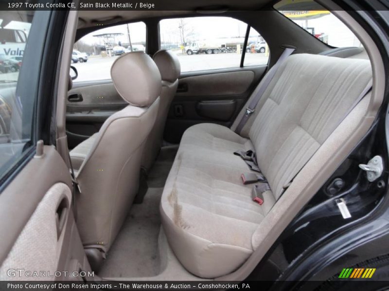 Satin Black Metallic / Beige 1997 Toyota Corolla CE