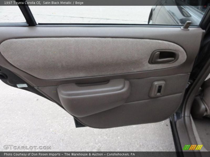 Satin Black Metallic / Beige 1997 Toyota Corolla CE