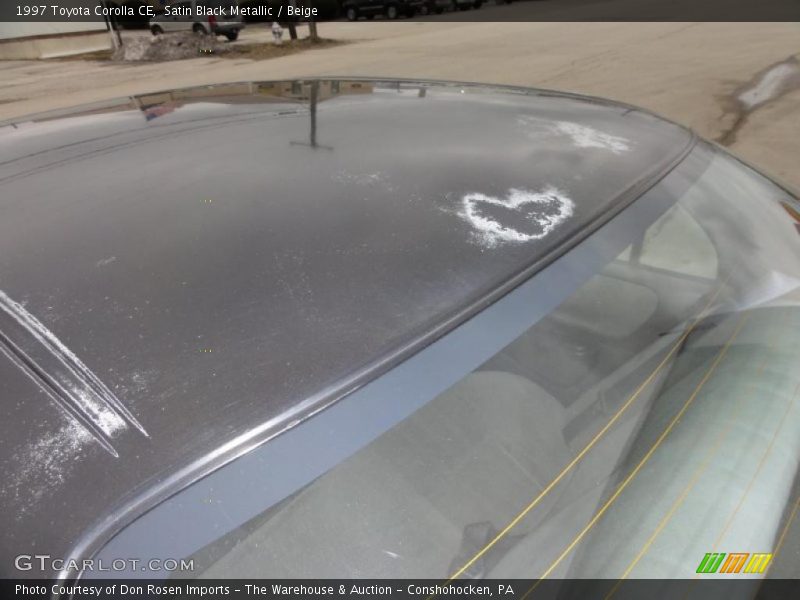 Satin Black Metallic / Beige 1997 Toyota Corolla CE