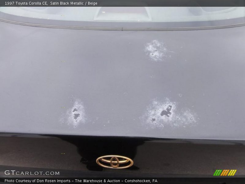 Satin Black Metallic / Beige 1997 Toyota Corolla CE