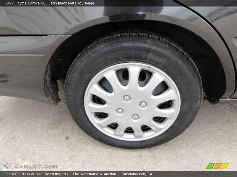 Satin Black Metallic / Beige 1997 Toyota Corolla CE