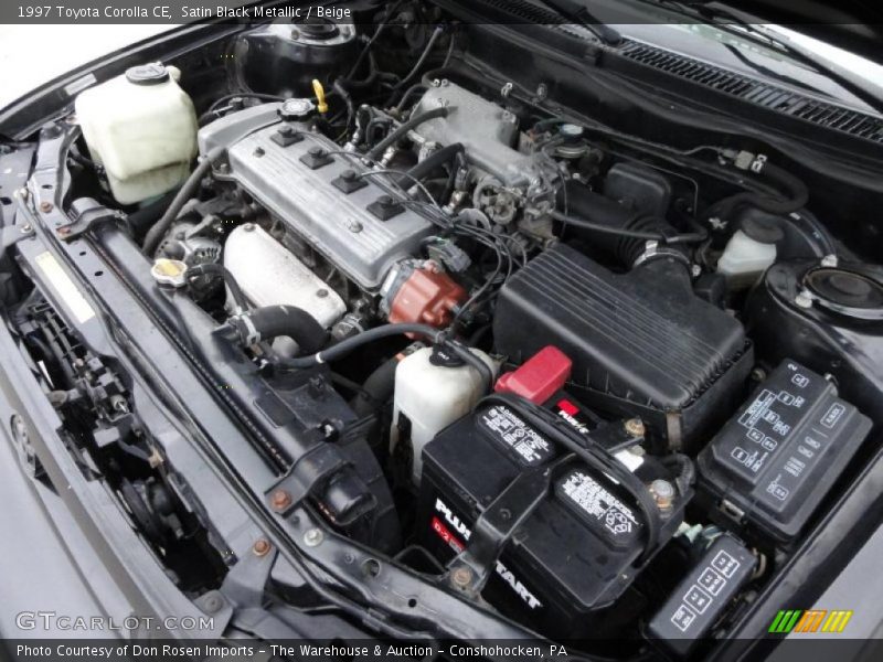 Satin Black Metallic / Beige 1997 Toyota Corolla CE