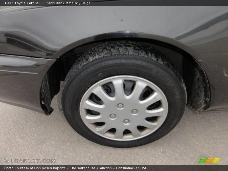 Satin Black Metallic / Beige 1997 Toyota Corolla CE