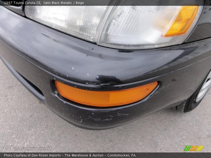 Satin Black Metallic / Beige 1997 Toyota Corolla CE