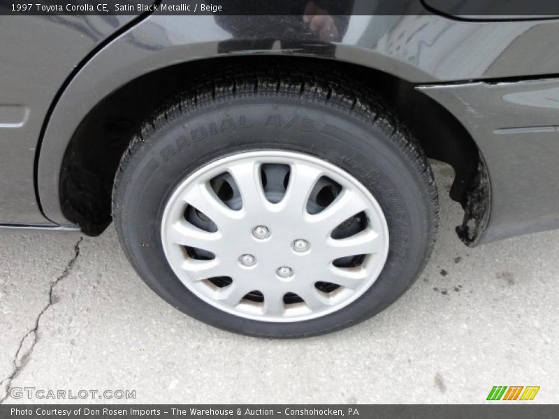 Satin Black Metallic / Beige 1997 Toyota Corolla CE