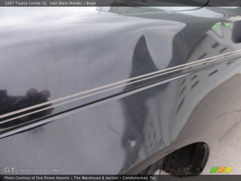 Satin Black Metallic / Beige 1997 Toyota Corolla CE