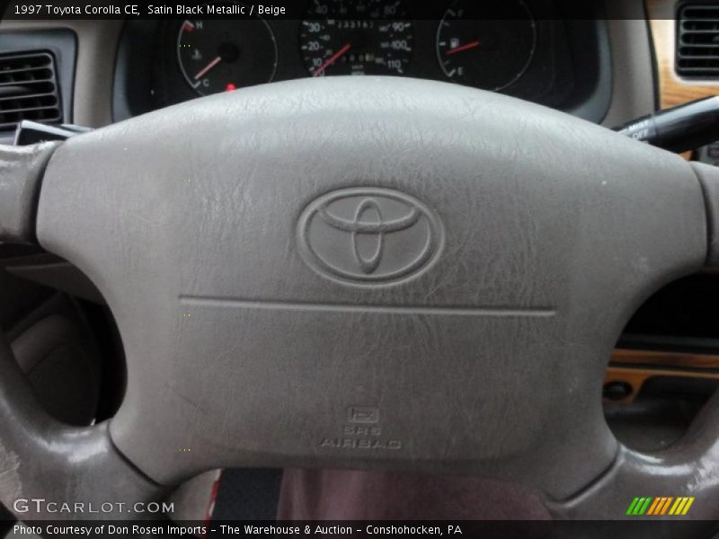 Satin Black Metallic / Beige 1997 Toyota Corolla CE