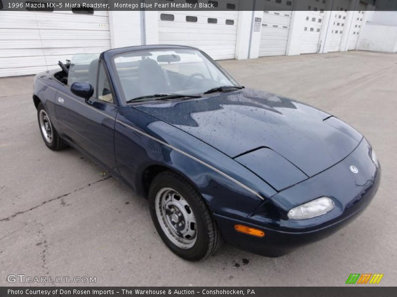 Montego Blue Pearl Metallic / Black 1996 Mazda MX-5 Miata Roadster