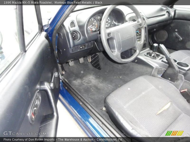 Montego Blue Pearl Metallic / Black 1996 Mazda MX-5 Miata Roadster