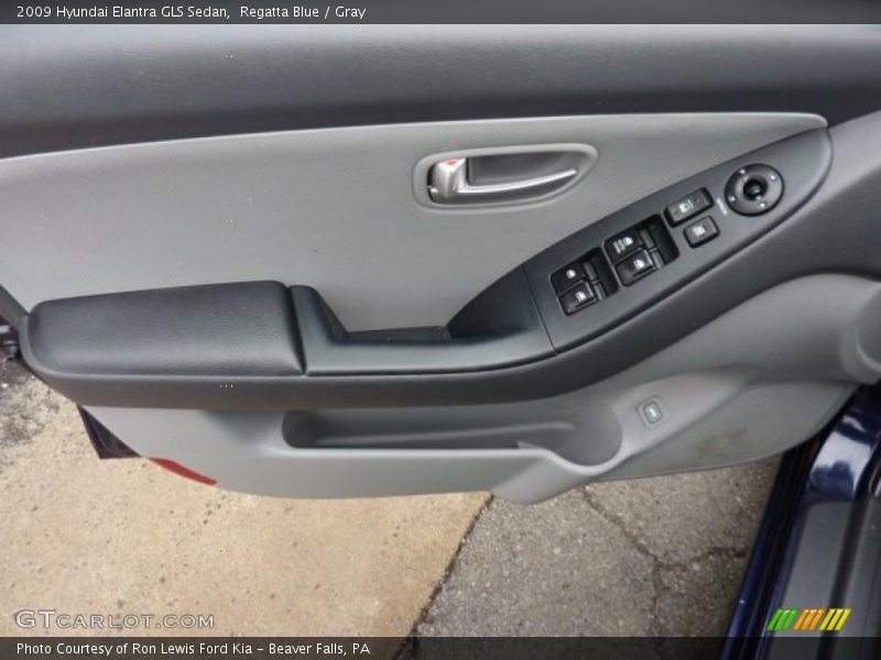 Regatta Blue / Gray 2009 Hyundai Elantra GLS Sedan