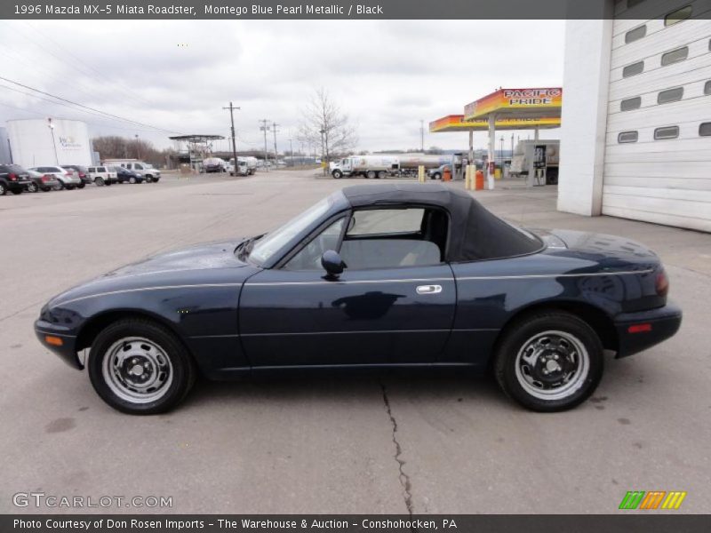 Montego Blue Pearl Metallic / Black 1996 Mazda MX-5 Miata Roadster