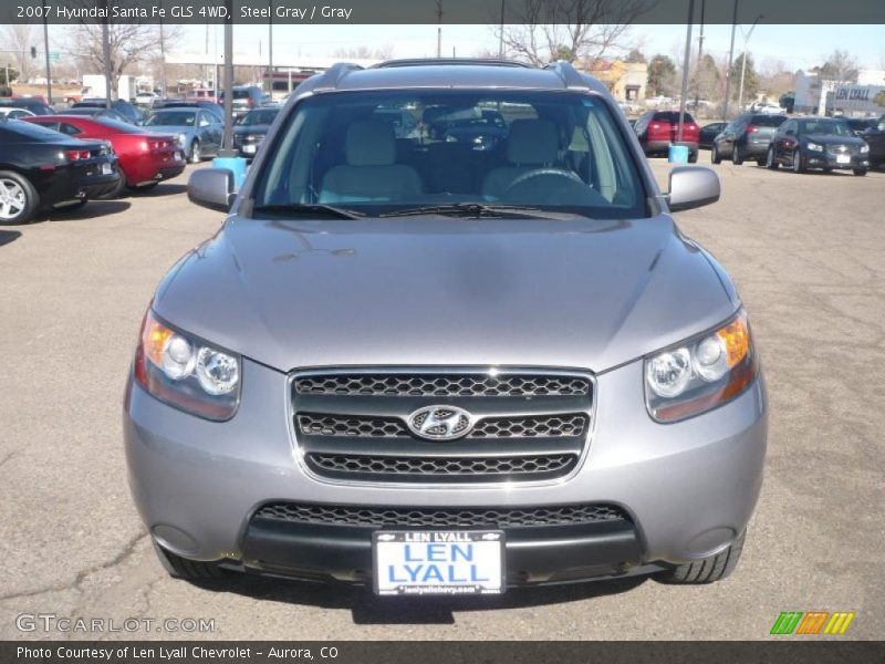 Steel Gray / Gray 2007 Hyundai Santa Fe GLS 4WD