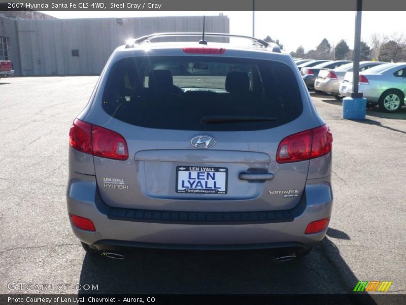 Steel Gray / Gray 2007 Hyundai Santa Fe GLS 4WD