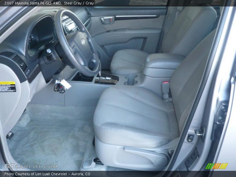 Steel Gray / Gray 2007 Hyundai Santa Fe GLS 4WD