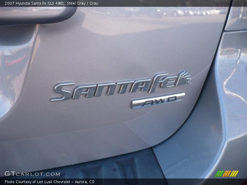 Steel Gray / Gray 2007 Hyundai Santa Fe GLS 4WD