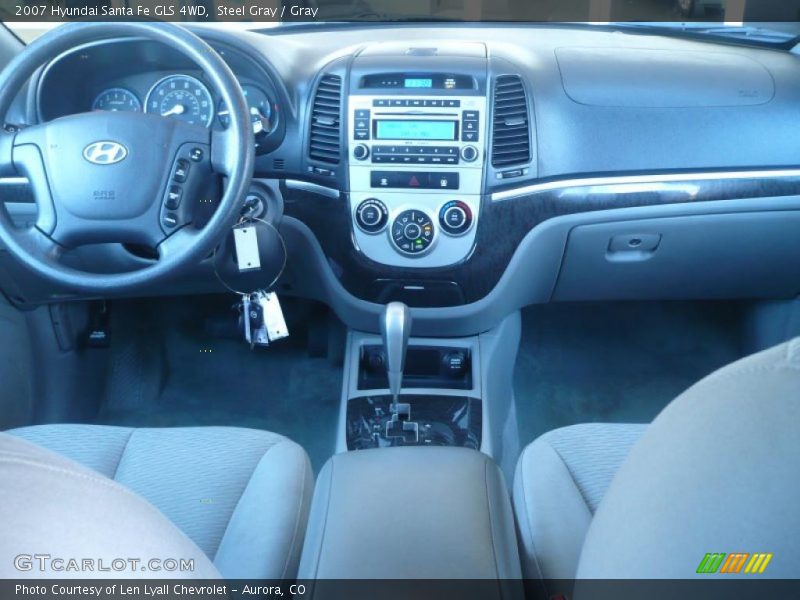 Steel Gray / Gray 2007 Hyundai Santa Fe GLS 4WD