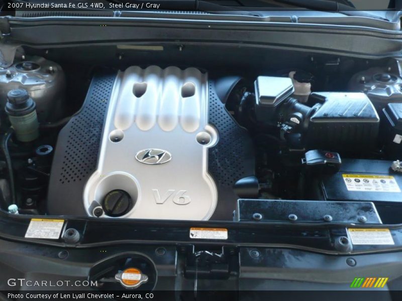 Steel Gray / Gray 2007 Hyundai Santa Fe GLS 4WD