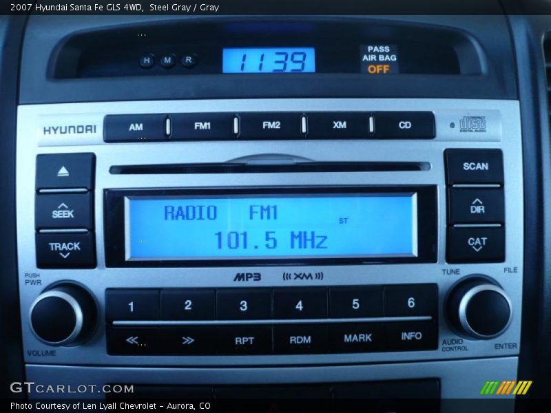 Steel Gray / Gray 2007 Hyundai Santa Fe GLS 4WD