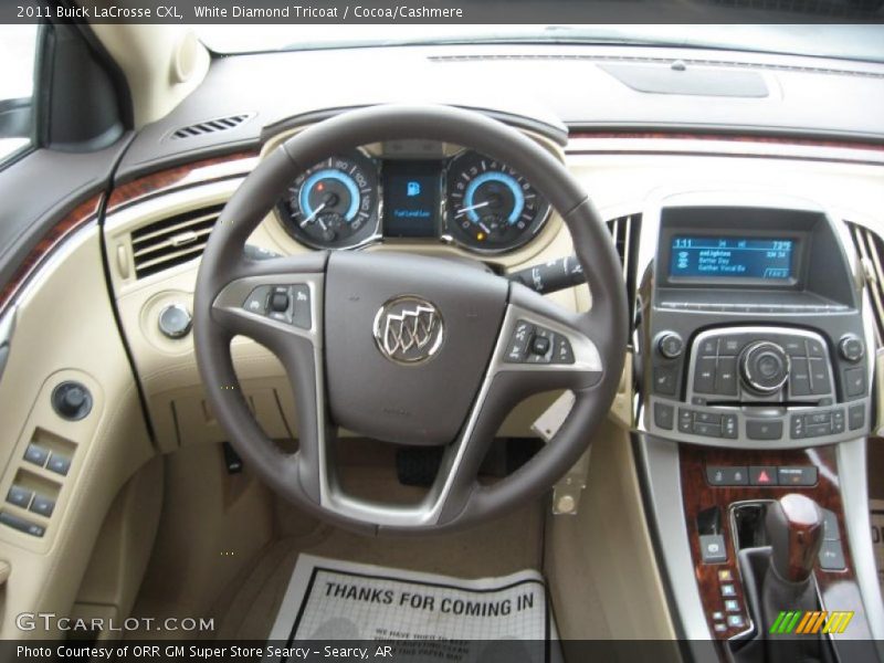 White Diamond Tricoat / Cocoa/Cashmere 2011 Buick LaCrosse CXL