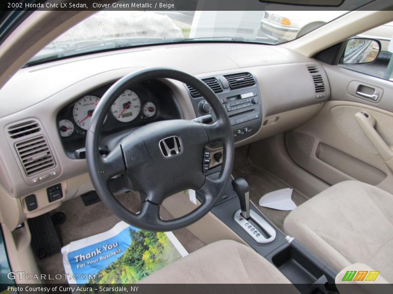 Beige Interior - 2002 Civic LX Sedan 