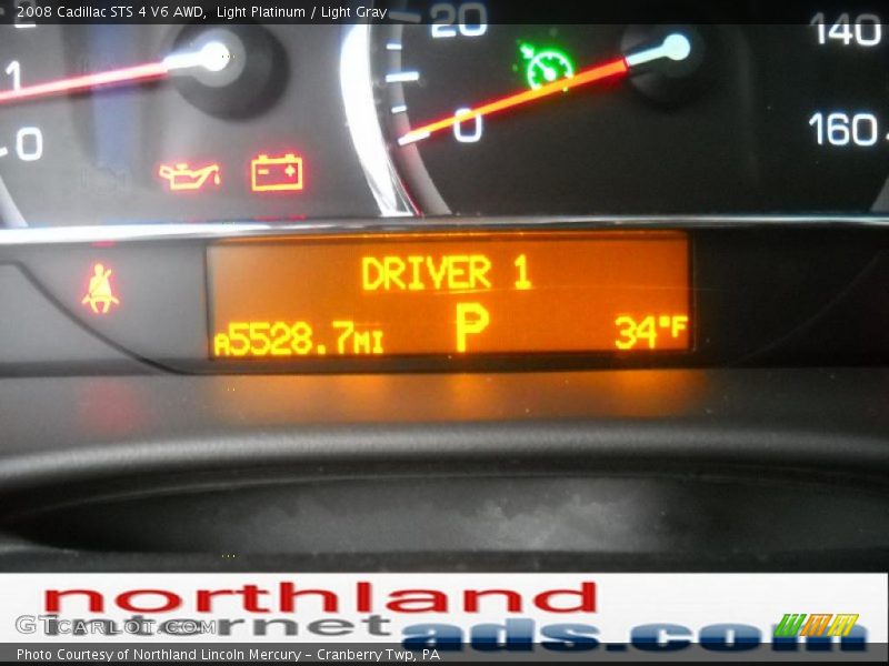 Light Platinum / Light Gray 2008 Cadillac STS 4 V6 AWD