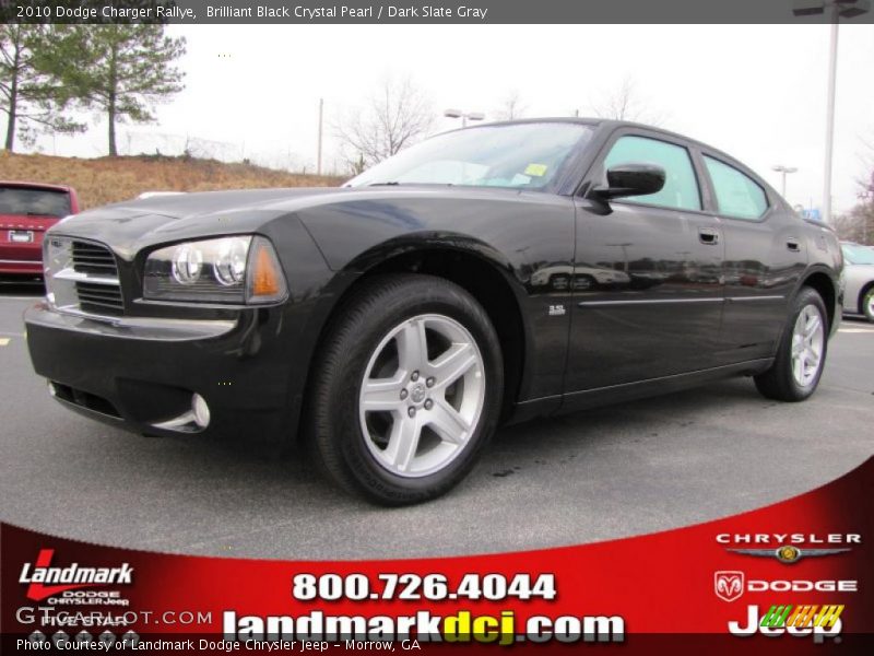 Brilliant Black Crystal Pearl / Dark Slate Gray 2010 Dodge Charger Rallye