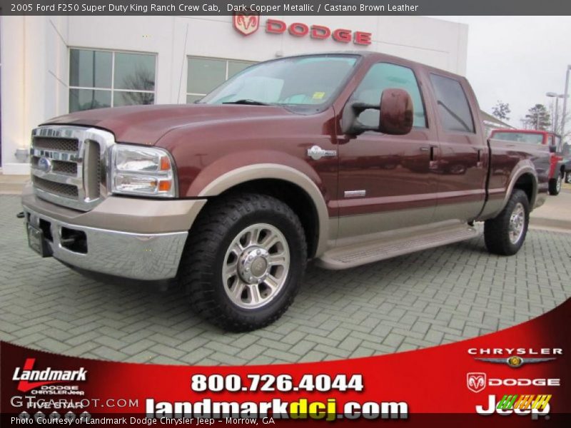 Dark Copper Metallic / Castano Brown Leather 2005 Ford F250 Super Duty King Ranch Crew Cab