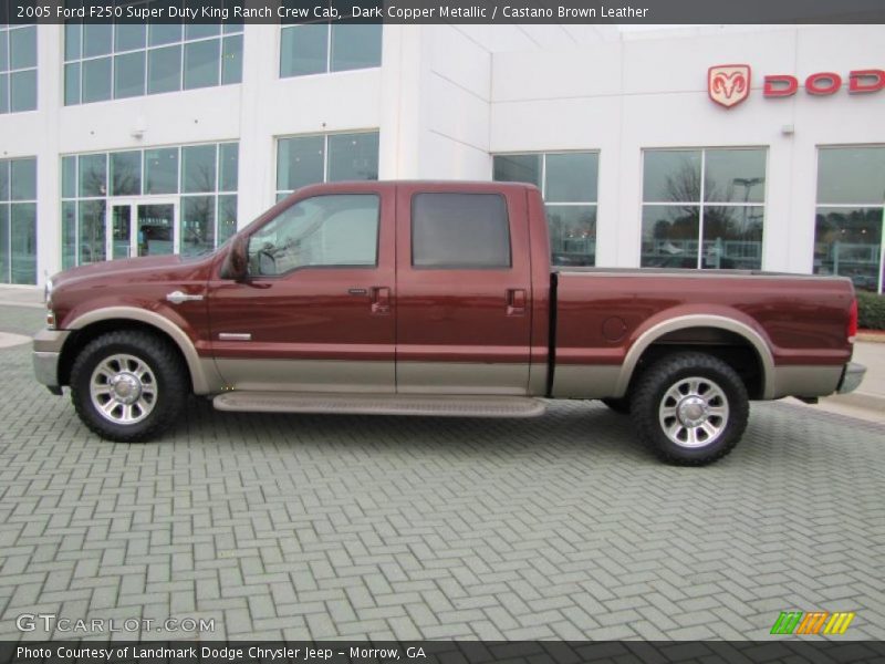 Dark Copper Metallic / Castano Brown Leather 2005 Ford F250 Super Duty King Ranch Crew Cab
