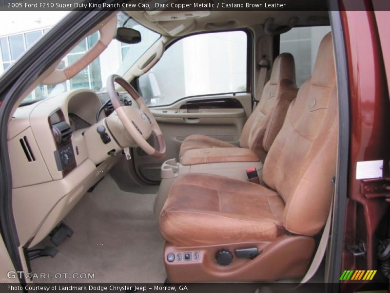  2005 F250 Super Duty King Ranch Crew Cab Castano Brown Leather Interior