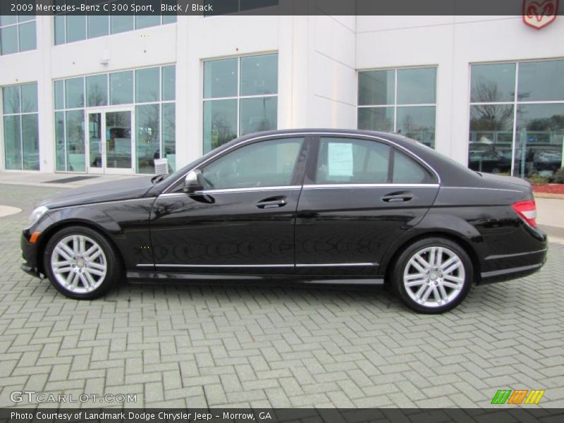 Black / Black 2009 Mercedes-Benz C 300 Sport
