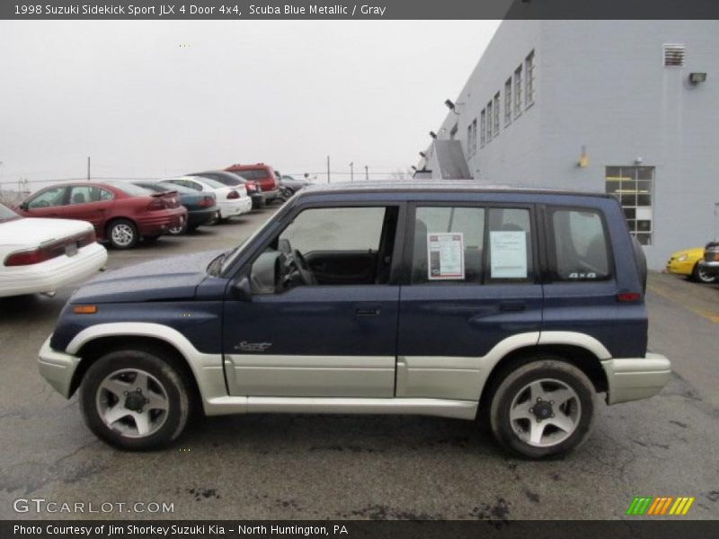 Scuba Blue Metallic / Gray 1998 Suzuki Sidekick Sport JLX 4 Door 4x4