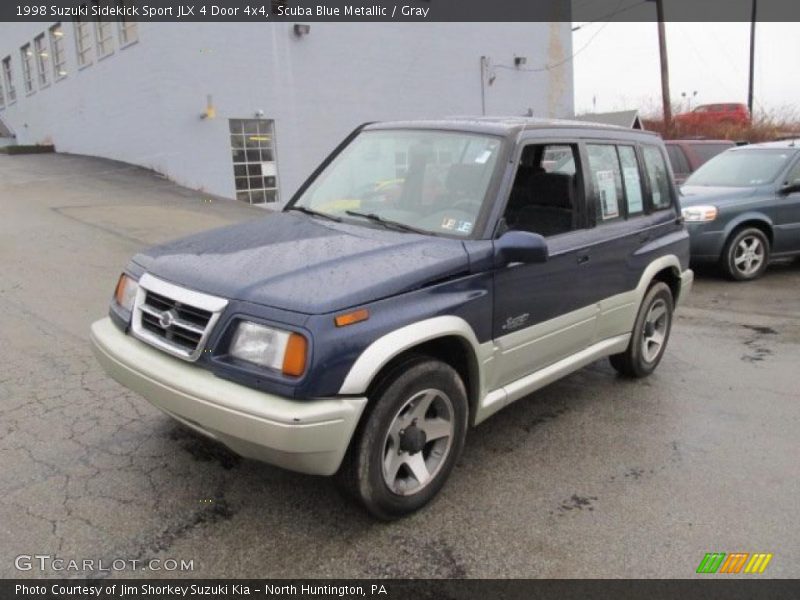 Scuba Blue Metallic / Gray 1998 Suzuki Sidekick Sport JLX 4 Door 4x4