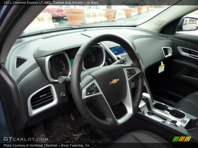 Twilight Blue Metallic / Jet Black 2011 Chevrolet Equinox LT AWD