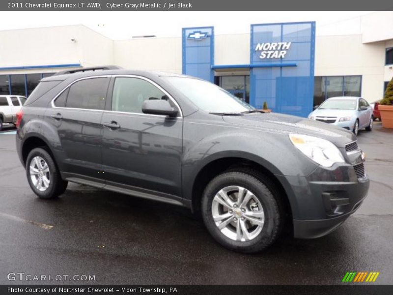 Cyber Gray Metallic / Jet Black 2011 Chevrolet Equinox LT AWD
