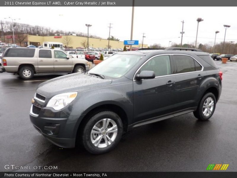 Cyber Gray Metallic / Jet Black 2011 Chevrolet Equinox LT AWD