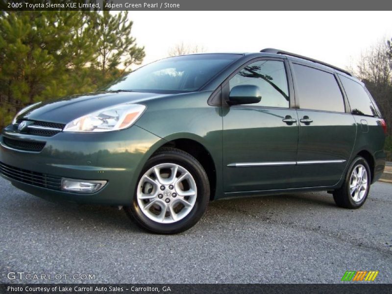Aspen Green Pearl / Stone 2005 Toyota Sienna XLE Limited