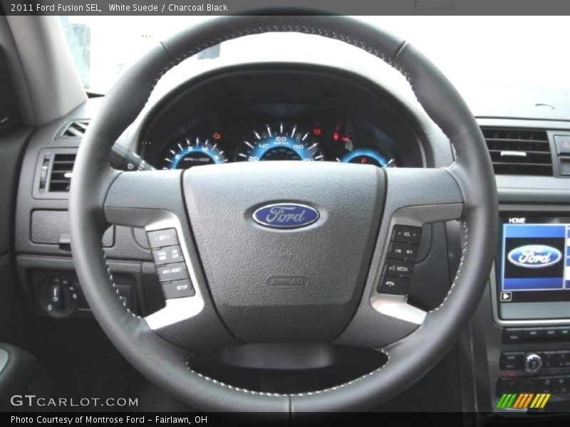 White Suede / Charcoal Black 2011 Ford Fusion SEL