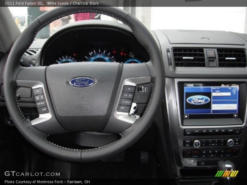White Suede / Charcoal Black 2011 Ford Fusion SEL