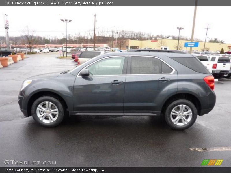 Cyber Gray Metallic / Jet Black 2011 Chevrolet Equinox LT AWD