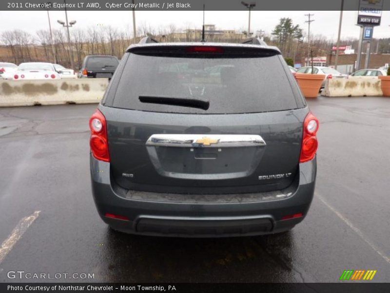 Cyber Gray Metallic / Jet Black 2011 Chevrolet Equinox LT AWD