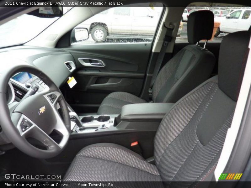 Cyber Gray Metallic / Jet Black 2011 Chevrolet Equinox LT AWD
