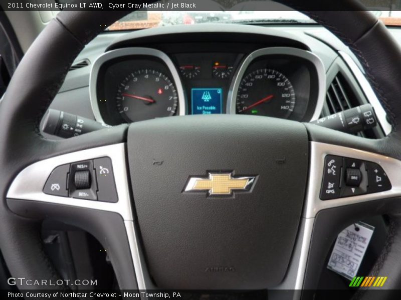 Cyber Gray Metallic / Jet Black 2011 Chevrolet Equinox LT AWD