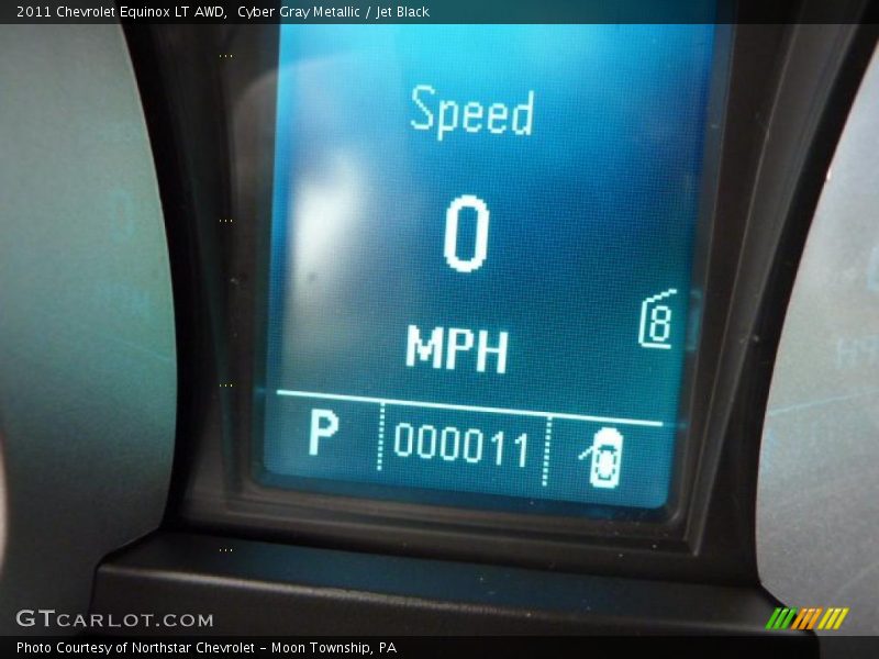 Cyber Gray Metallic / Jet Black 2011 Chevrolet Equinox LT AWD
