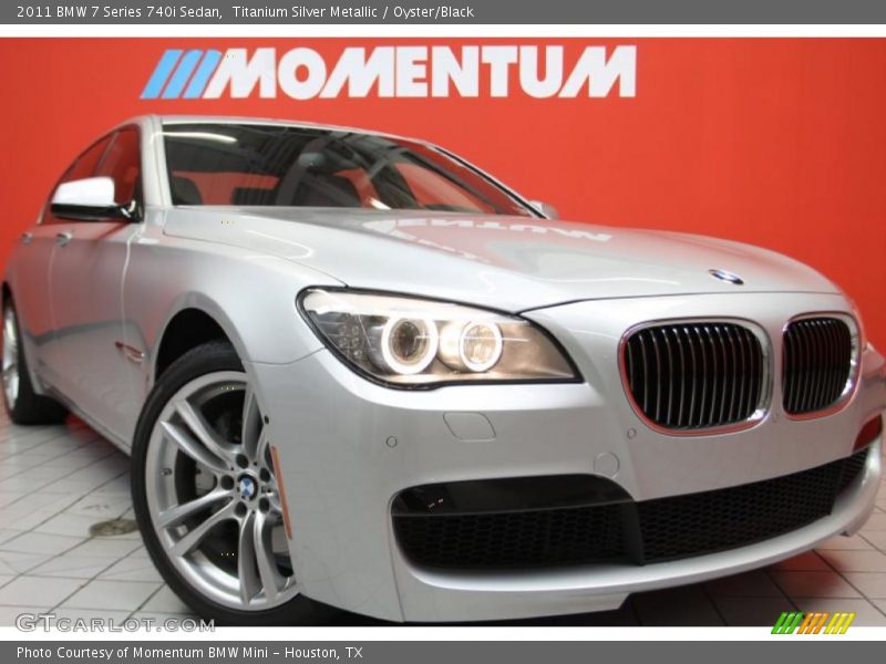 Titanium Silver Metallic / Oyster/Black 2011 BMW 7 Series 740i Sedan