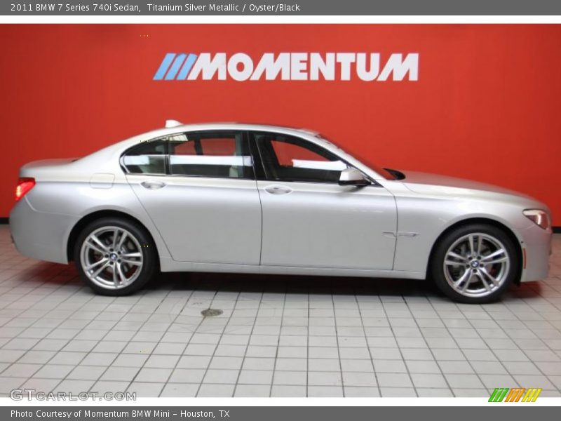 Titanium Silver Metallic / Oyster/Black 2011 BMW 7 Series 740i Sedan