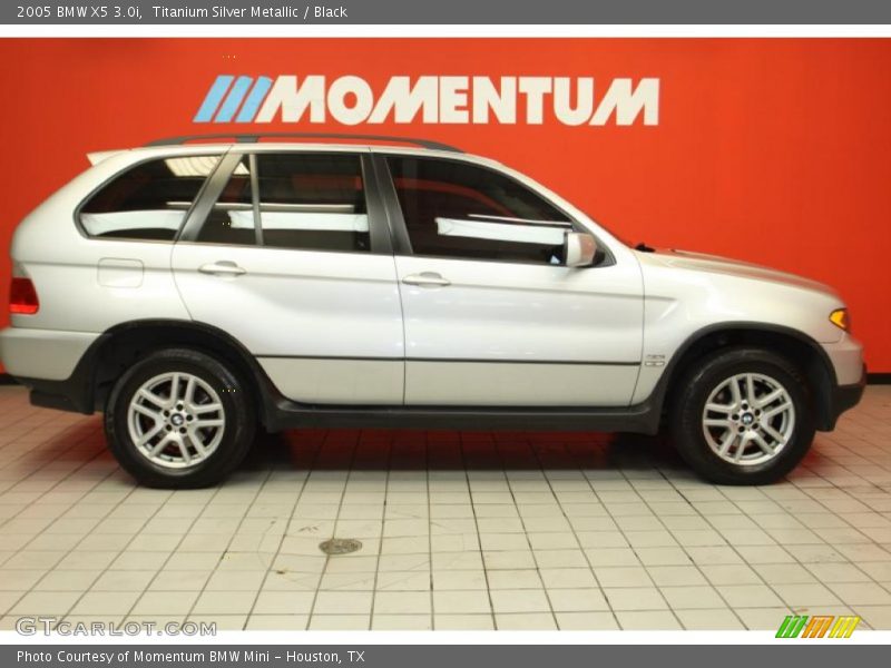 Titanium Silver Metallic / Black 2005 BMW X5 3.0i